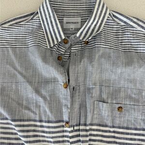 Norse Projects Black and White Striped Shirt XXL